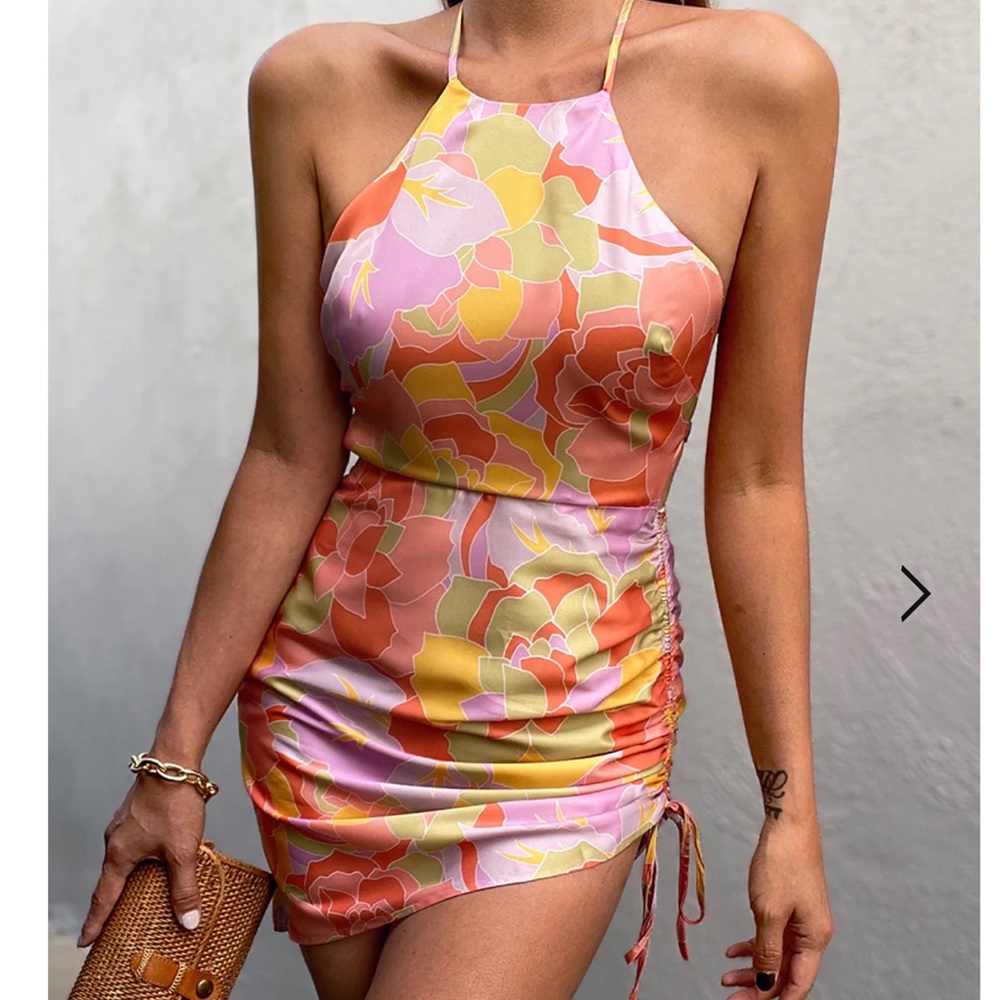 Flower mini dress